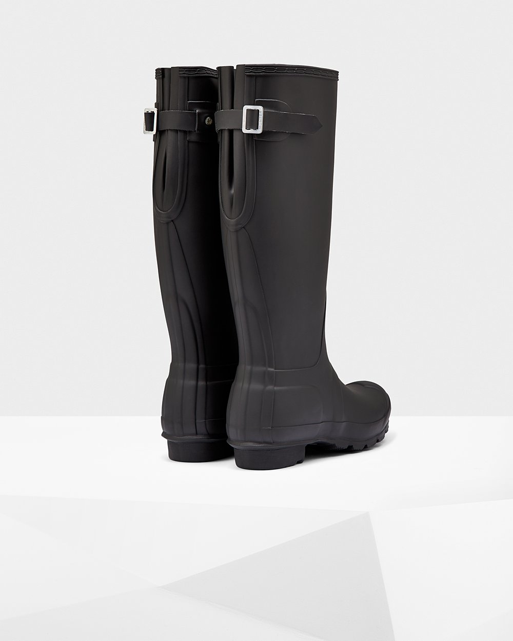 Hoge Regenlaarzen Dames - Hunter Original Back Adjustable - Zwart - 40IFCMPOX